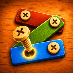 Screw & Bolts: Wood Puzzle